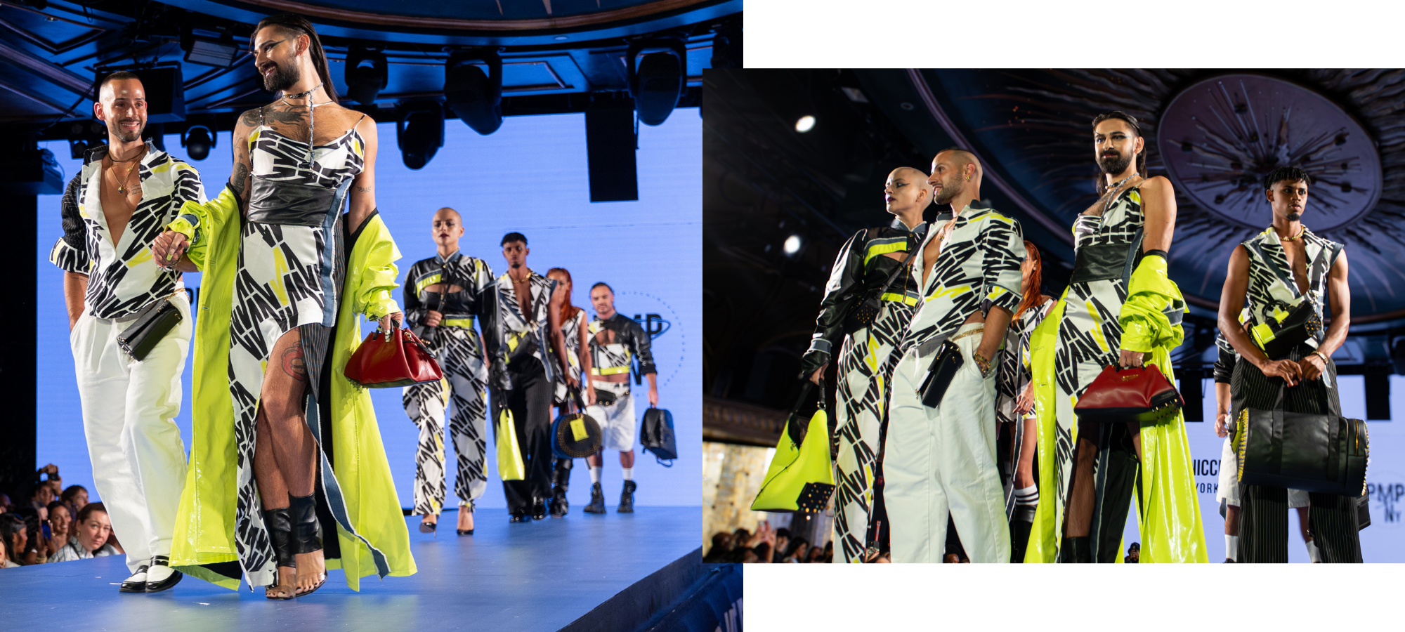 Francesco Pimpinicchio with models — NYFW Runway 7